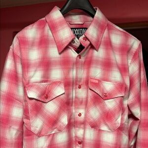 DIXXON The Ribbon Pink and White Plaid Men's Shirt